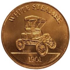 Franklin Mint - Collection of Antique Car Coins - Series 1 White Steamer