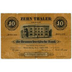 10 Thalers Courant Braunschweigische Bank