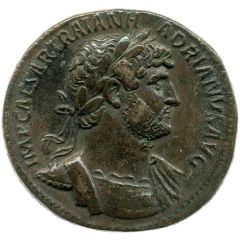 Sestertius - Hadrian P M TR P COS III S C, Ceres