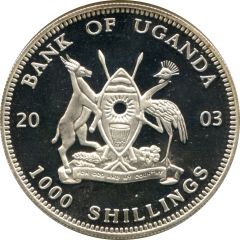 1000 Shillings Seated gorilla