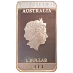 1 Dollar - Elizabeth II 4th Portrait - Vintage Travel Poster - Kangaroo