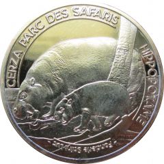 Jeton touristique - Fonderie Saint Luc - Lisieux - CERZA Parc des safaris Hippopotame / Lemurien