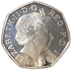 50 Pence - Elizabeth II NHS 50th Anniversary, Silver Proof