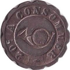 20 Centimes - Post Horn
