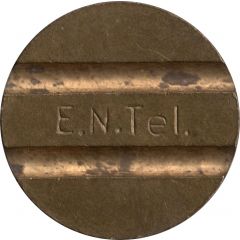 Telephone Token - E.N.Tel. Brass