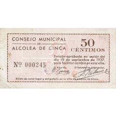 50 Céntimos Alcolea de Cinca