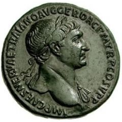 Sestertius - Trajan S P Q R OPTIMO PRINCIPI S C, Pax