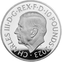 10 Pounds - Charles III The Lion and The Eagle, Silver Proof