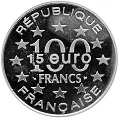100 Francs / 15 Euro St. Stephen`s Cathedral, Vienna