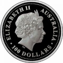 100 Dollars - Elizabeth II 4th Portrait - Koala - Platinum - Federation
