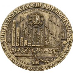 Medal - Primeiras eleiçoes democraticas Os deputados aassembleta constituinte