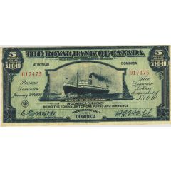 5 Dollars / 1 Pound and 10 Pence Royal Bank of Canada