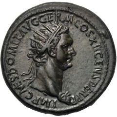 Dupondius - Domitian S C, Mars and Victory