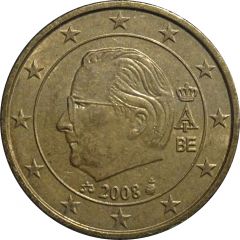 50 Euro Cents - Albert II 2nd map, 2nd type, 2nd portrait