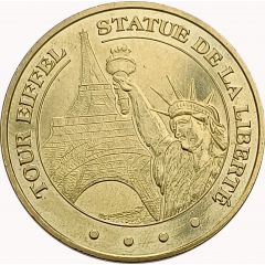 Jeton touristique - Monnaie de Paris - Tour Eiffel - statue de la Liberté