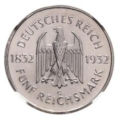 5 Reichsmark Goethe - Pattern