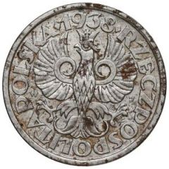 50 Groszy Iron, Trial Strike 50 far from leaves German Occupation WW II