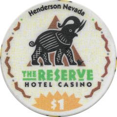 1 Dollar Poker Chip - The Reserve Hotel Casino Henderson, Nevada