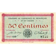 50 Centimes - Chambre de Commerce de Besançon et du Doubs 25