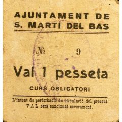 1 Peseta Sant Martí del Bas