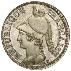 2 Decimes pattern by Lorthior in tin