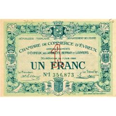 1 Franc - Chambre de Commerce d`Evreux 57