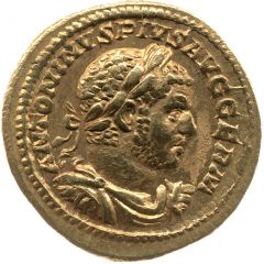 Aureus - Caracalla P M TR P XVIIII COS IIII P P, Serapis