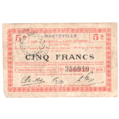 5 Francs - Hauteville