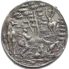 Hunter Token - Franz Anton von Sporck Charmant Souvenir , copper plated silver