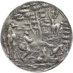 Hunter Token - Franz Anton von Sporck Charmant Souvenir , copper plated silver