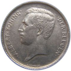 1 Franc - Albert I Dutch text