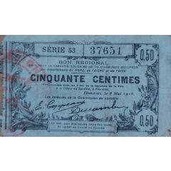 50 Centimes - Départements du Nord, de l`Aisne et de l`Oise