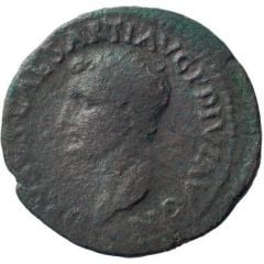 As - Drusus Caesar IMP T CAES DIVI VESP F AVG P M TR P P P COS VIII RESTITVIT