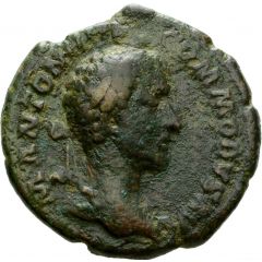 As - Commodus TR P VII IMP IIII COS III P P S C, Minerva