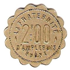 2 Francs - La Fraternité Société Coopérative Amplepuis