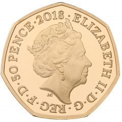 50 Pence - Elizabeth II People Act 1918, Gold Proof