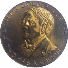 Medal - Thomas A. Edison - Light's Golden Jubilee