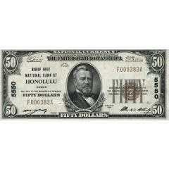 50 Dollars Small-Size National Bank Note