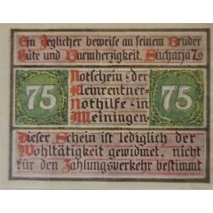 75 Pfennigs Kleinrentner-Nothilfe