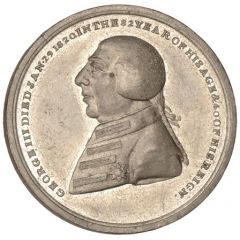 Medalet - George III Death, J. Westwood, white metal, 33mm