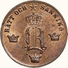 1/2 Öre - Oscar I