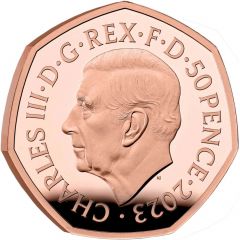 50 Pence - Charles III NHS 75th Anniversary, Gold Proof