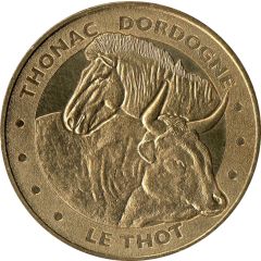 Monnaie de Paris Tourist Token - Thonac Le Thot - Le cheval de Przewalski et l`auroch