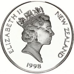 5 Dollars - Elizabeth II 3rd Portrait, Sheep fleece, Silver Proof