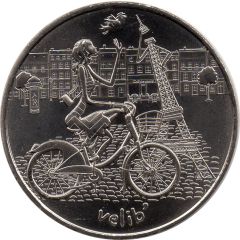 Monnaie de Paris Tourist Token - Velib` La Parisienne et la Tour Eiffel