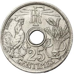 25 Centimes 1st pattern of Becker, big modul
