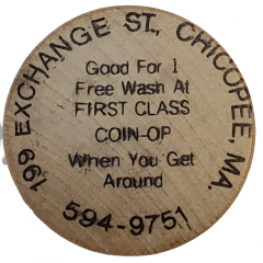 Wooden Token - 199 Exchange St. Chicopee, Massachusetts