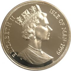1 Crown - Elizabeth II Blue British Short Hair Cat, Silver Issue