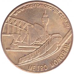 Medal - NSW - Sydney Metro Monorail, Type 2 Tourist Souvenir