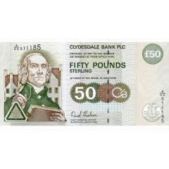 50 Pounds Clydesdale Bank